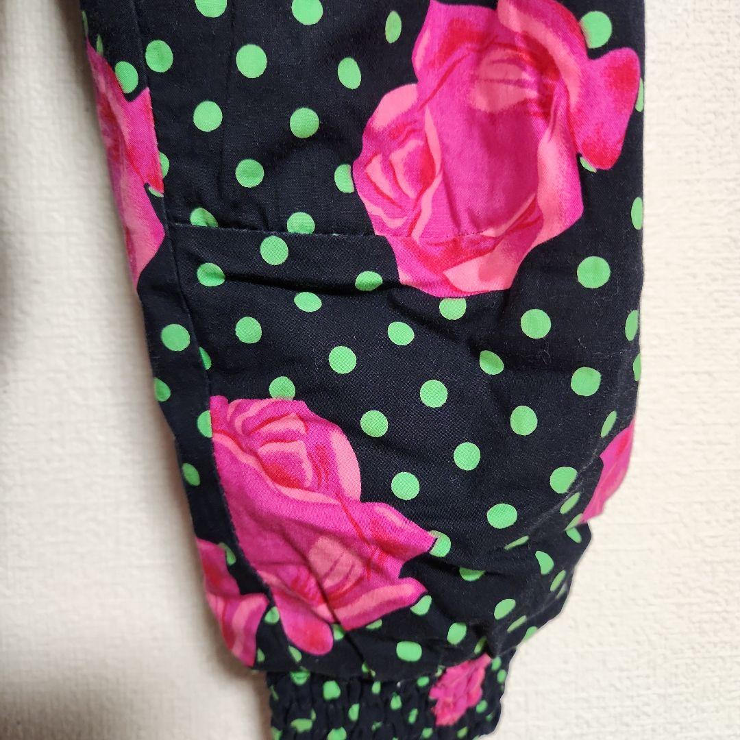 希少/イタリア製 ウンガロ スキーウェアジャンプスーツ 薔薇 ドット 38