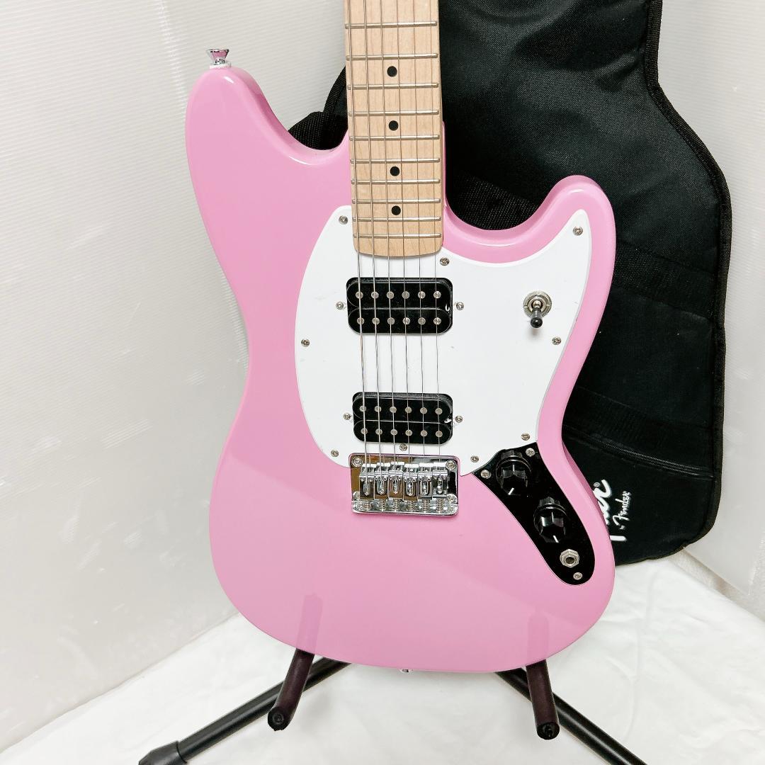 美品 Squier スクワイヤー Mustang ムスタング ピンク ケース付き