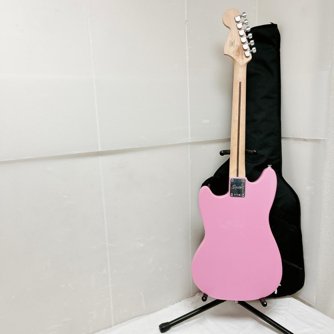 美品 Squier スクワイヤー Mustang ムスタング ピンク ケース付き