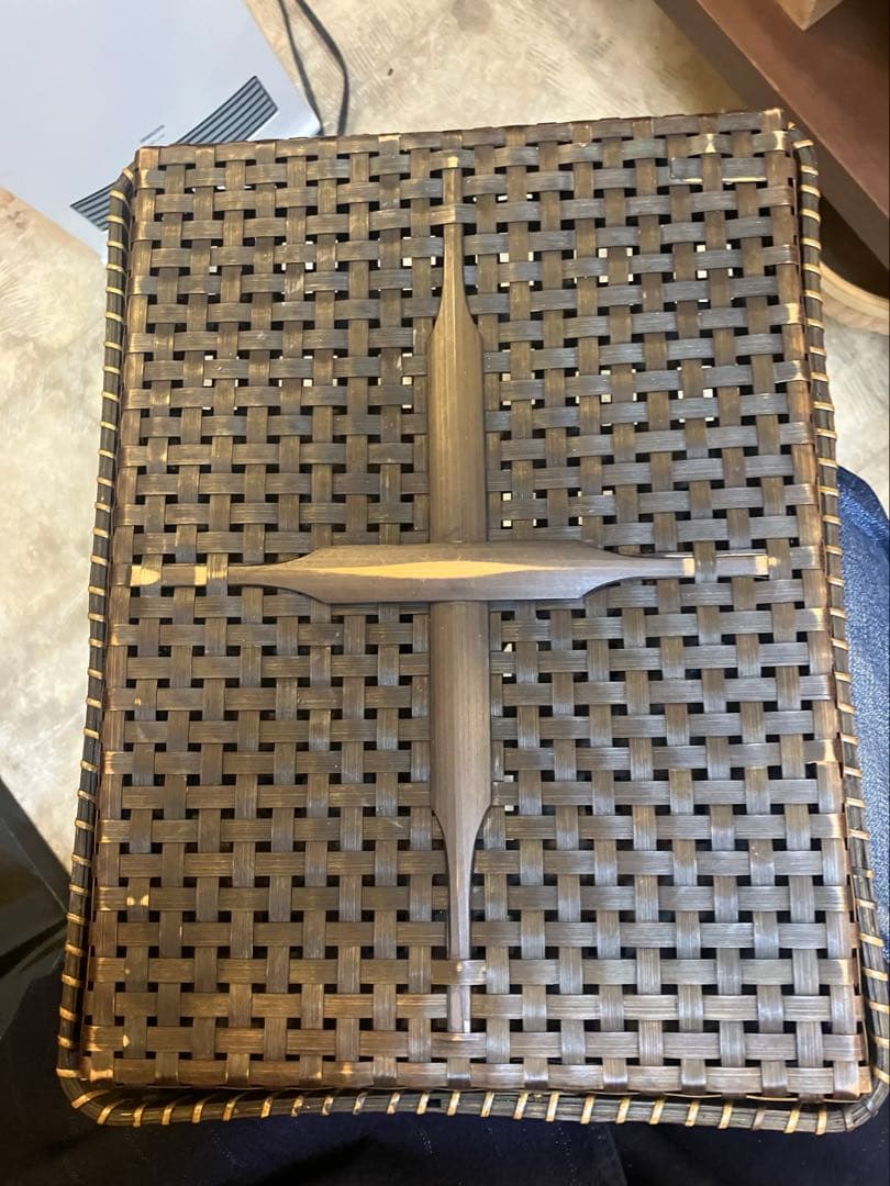 昭和雑貨　用途無限大！竹箱セット 大小2個