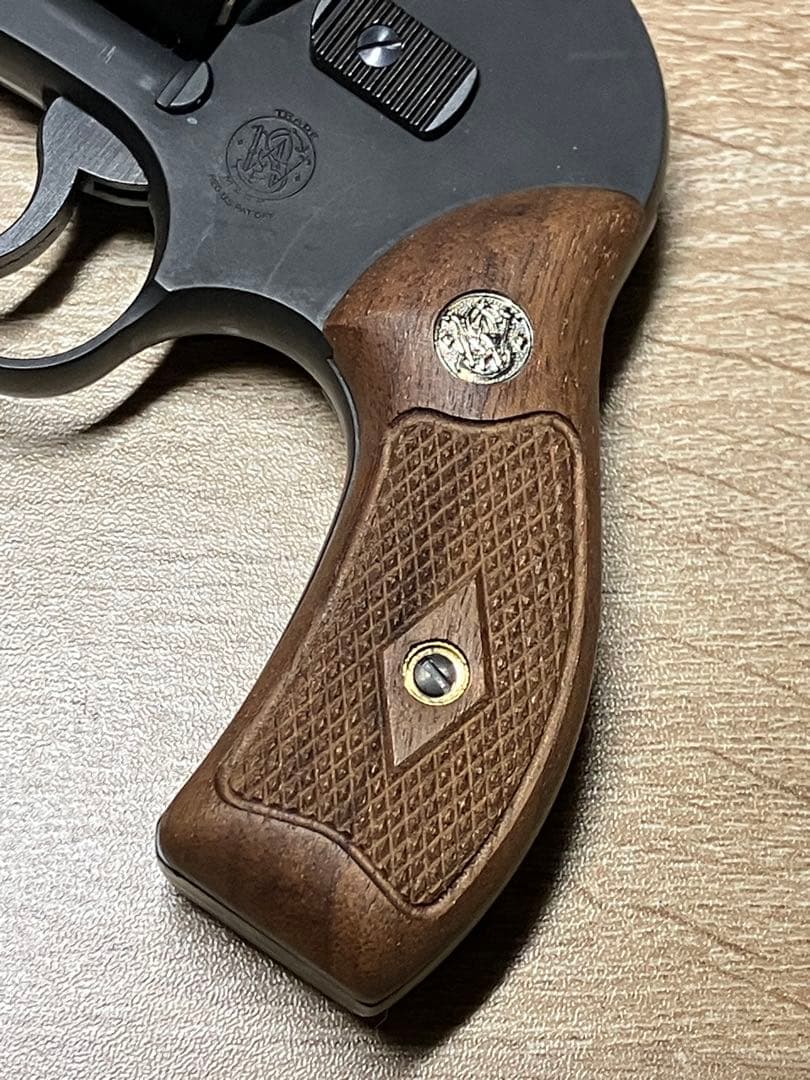 タナカワークス S&W M49 Early HW ガスガン 木製グリップ付き