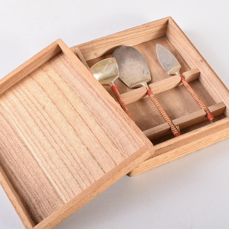 茶道具　金工師　木村清五郎造　南鐐　灰匙　三本組　約63g　共箱　M　R7732