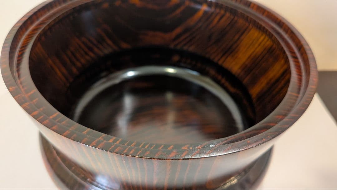 『三浦松香』鮟鱇水指　茶道具木製　岩国市　日本工芸会正会員　くりぬき