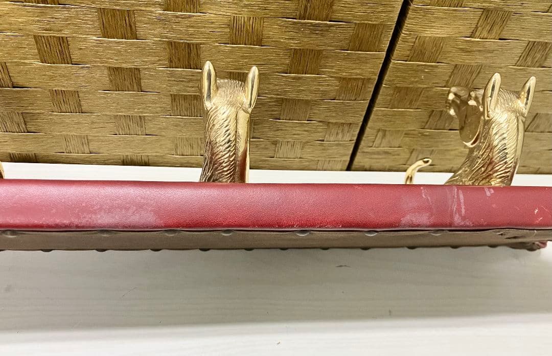 現状品 希少 バロッサバレンティ 壁掛けフック 馬 真鍮 3連フック