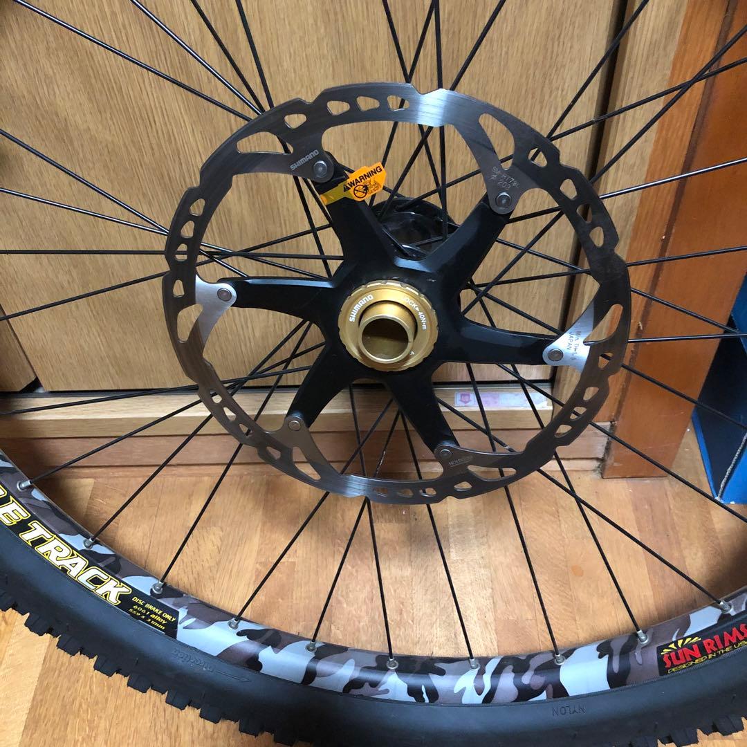 ダウンヒル用完組みホイール前後セット26インチ