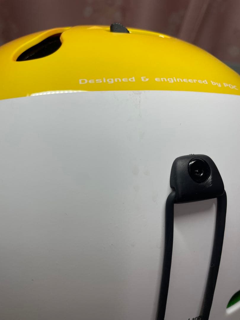 POC スキーヘルメット SL レーシング　ホワイト/イエロー/ピンク