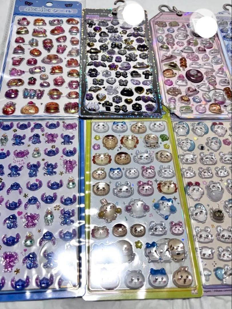 シール15種 まとめ売り（ちいかわ、キティ、シマエナガ、スティッチなど）