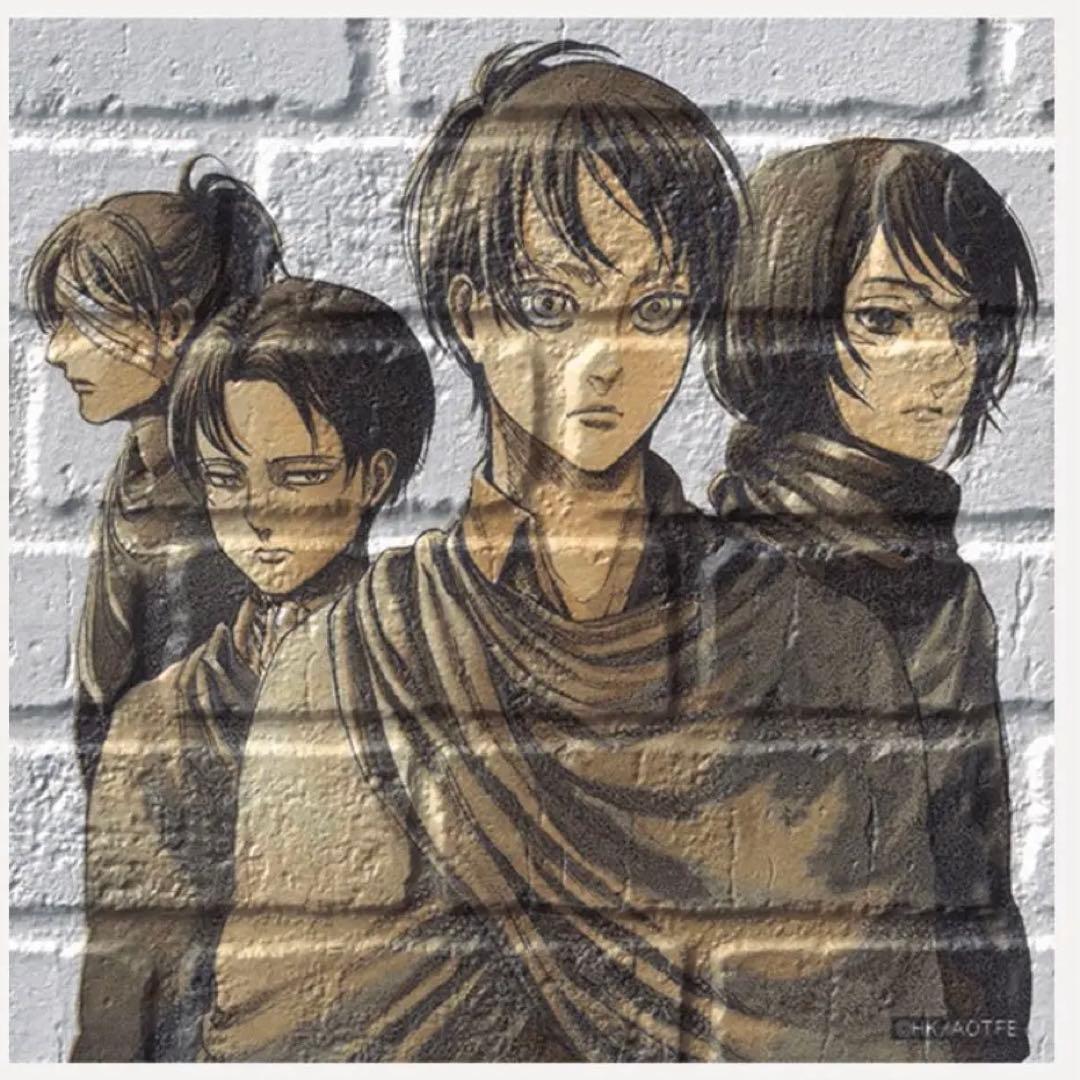 【希少/未使用】進撃の巨人展 FINAL イラスト壁/中 ニチハ株式会社 1月号