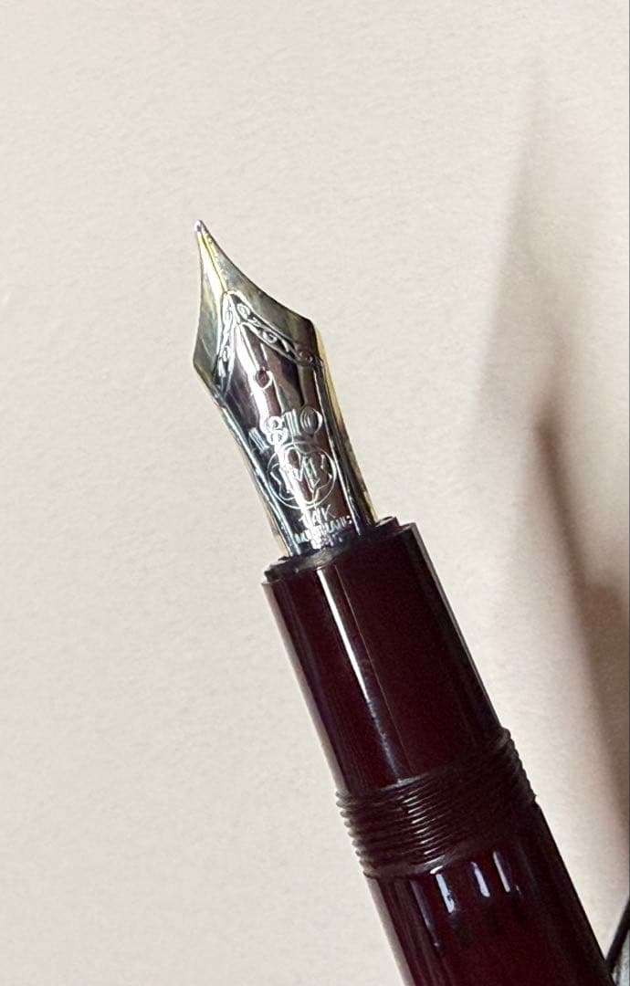 【超希少⭐︎廃番につき激レア品】ボルドーモンブラン万年筆14K中白