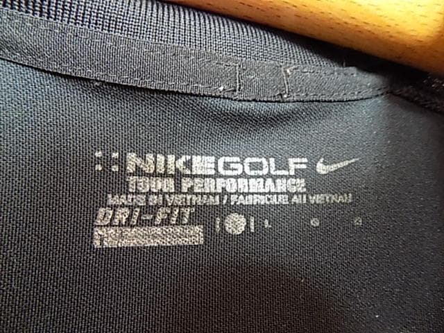66463　ナイキゴルフ　ポロシャツ　黒　サイズL