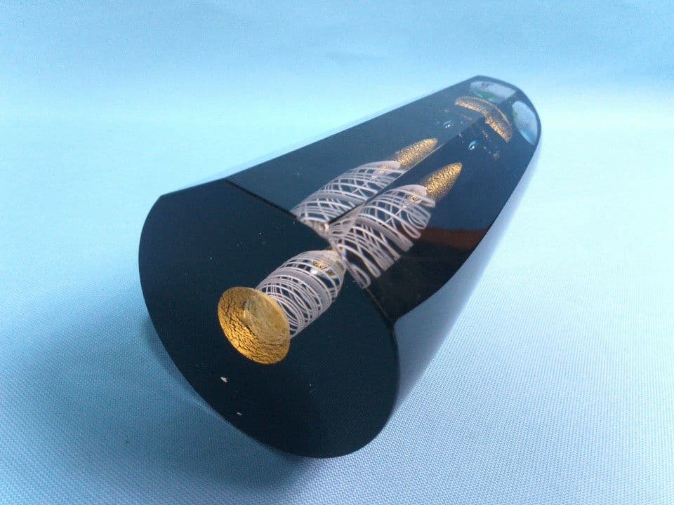 小島誠　ガラス　置物　アンティーク　サインあり