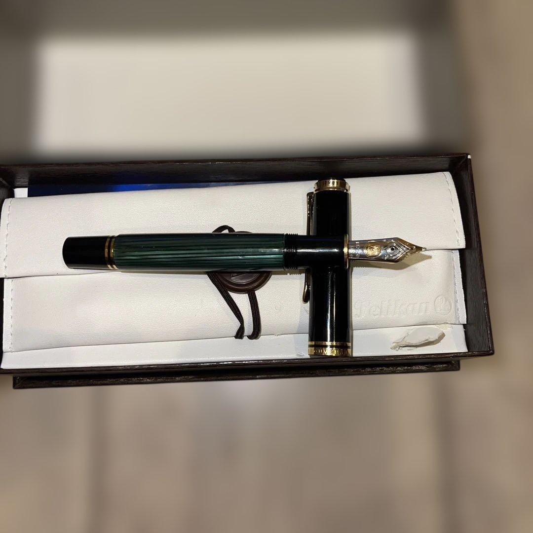 Pelikan 万年筆 グリーン・ブラック M1000 BB