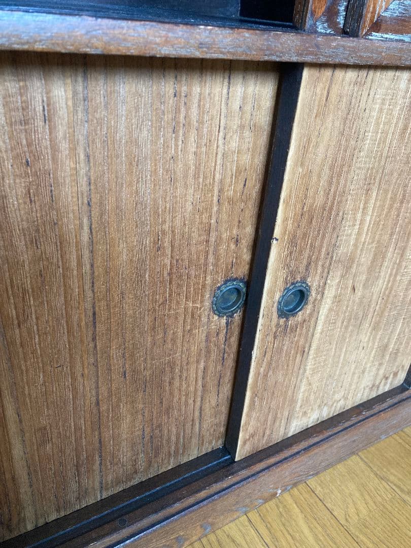 【昭和レトロ】アンティーク 棚 収納箪笥 飾り棚 食器棚 本棚 キャビネット