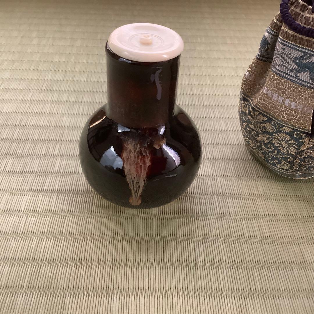 桶谷定一作　鶴首茶入　美品‼️