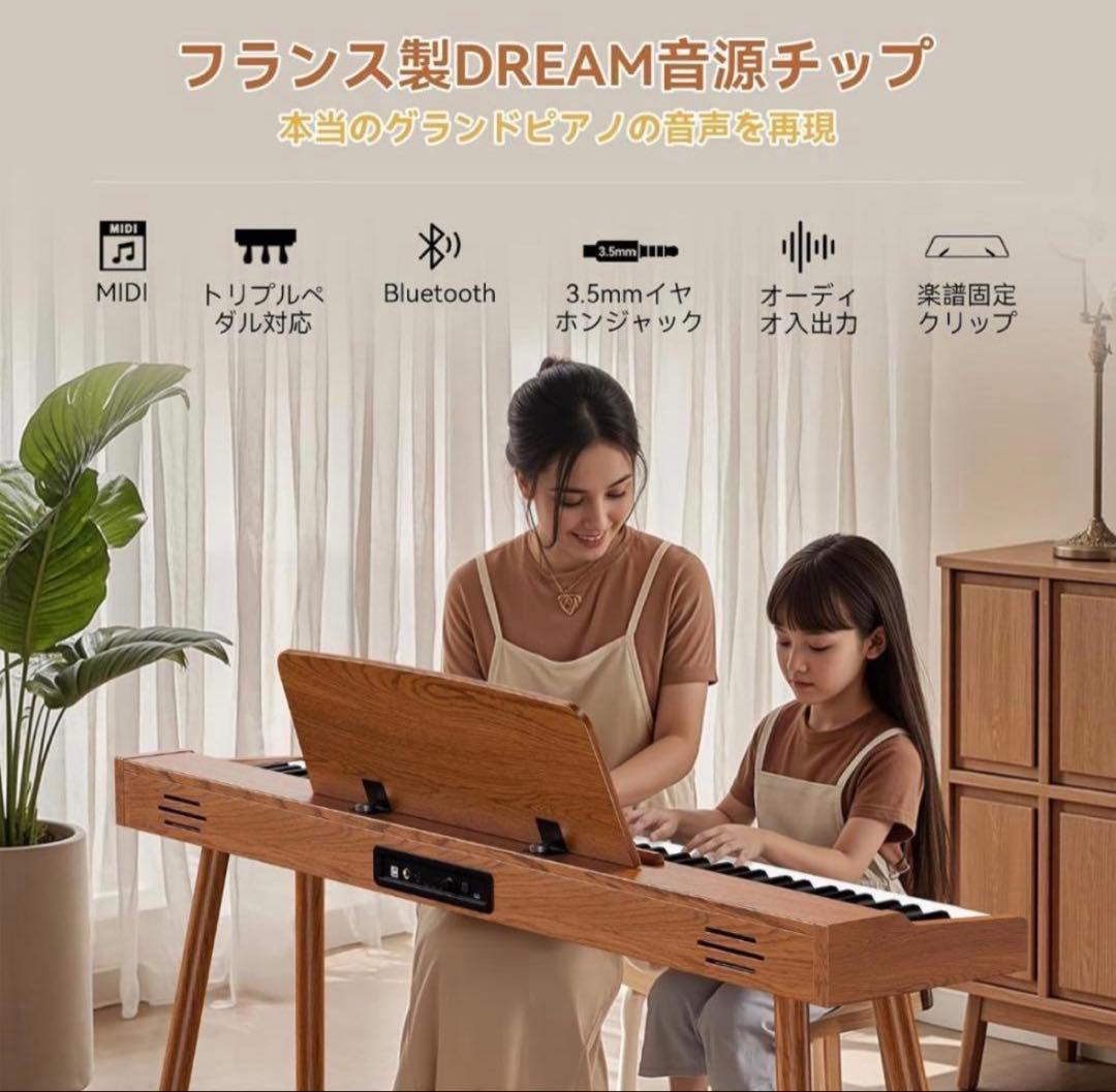 TERENCE 電子ピアノ 88鍵 カウンターウェイト鍵盤 木製 マイク対応