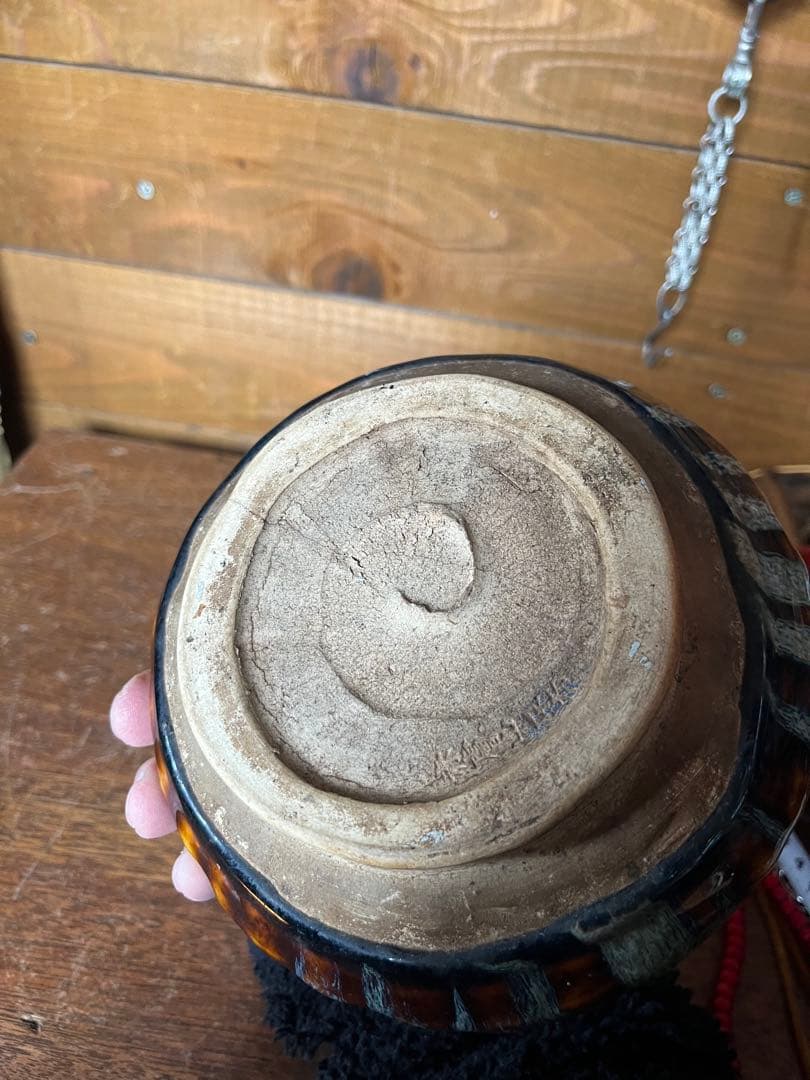 古い　陶器 茶碗