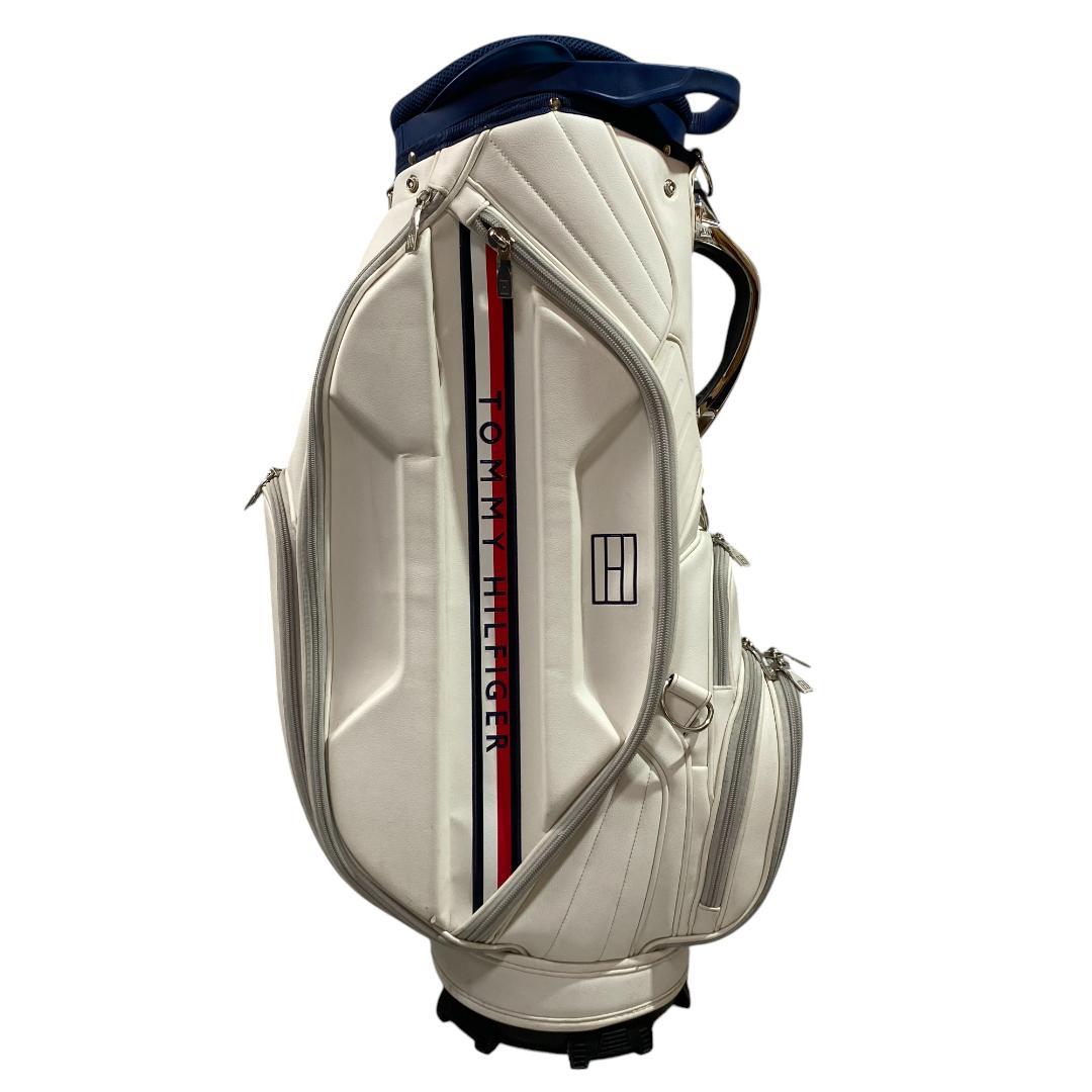 トミー ヒルフィガー フード付き キャディバッグ 9型 6分割 ホワイト