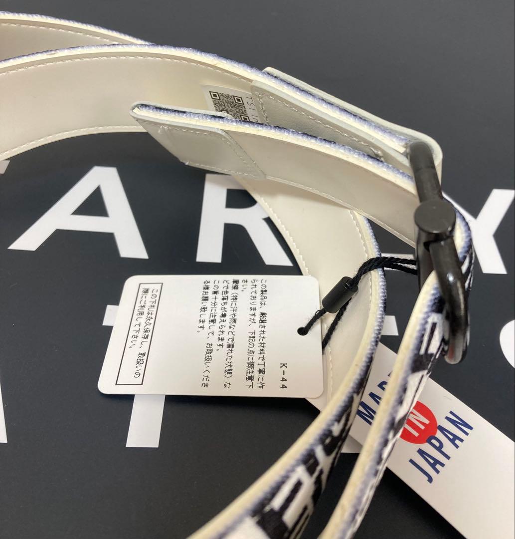 新品 パーリーゲイツ ゴルフロゴプリントテープベルト 白 UNISEX 日本製