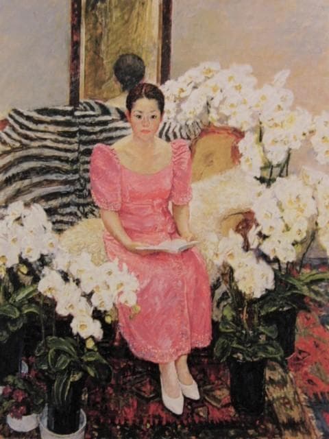 桐野江節雄、【紅麗白華】、希少な額装用画集より、新品額装付