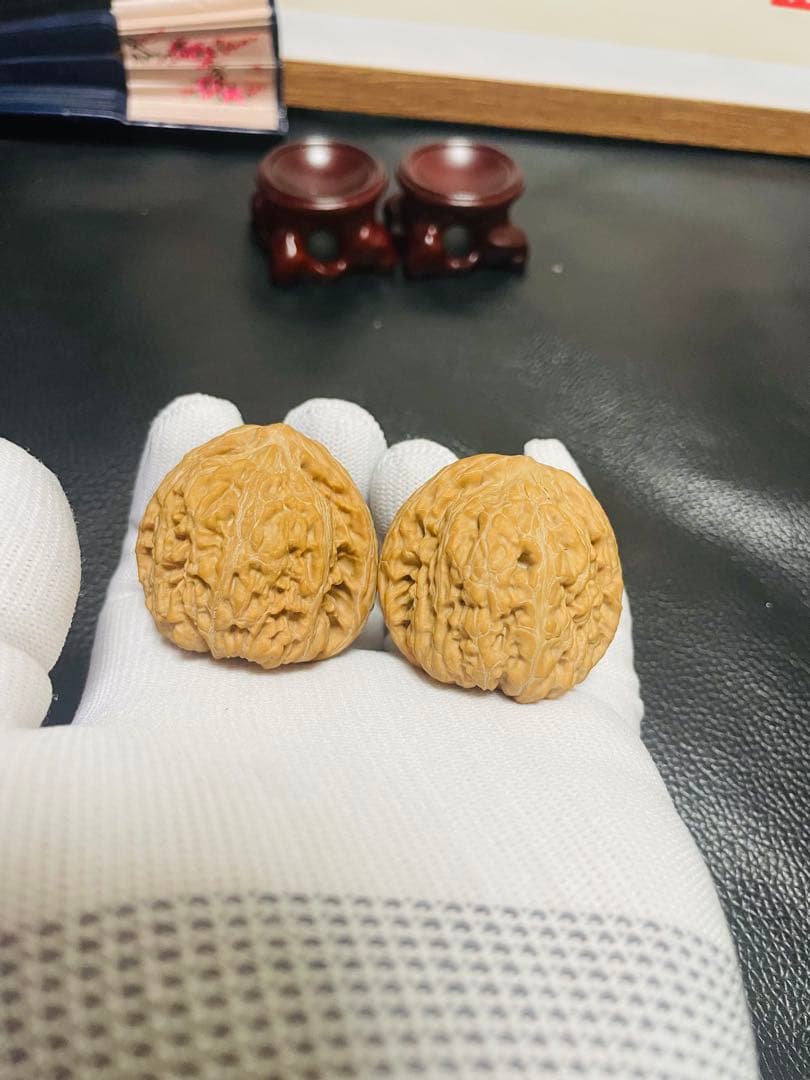 No.413❤️遊ぶクルミ文玩核桃 希少変高級種山平底锅（フライパン)