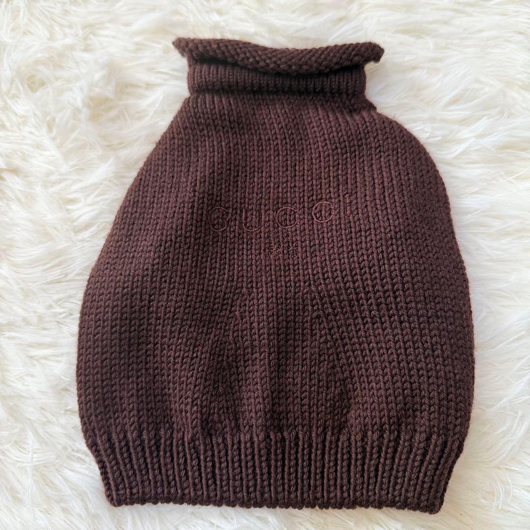 グッチ ドッグ 刺繍 犬服 小型犬 ドッグウエア セーター　ニット ブラウン犬服