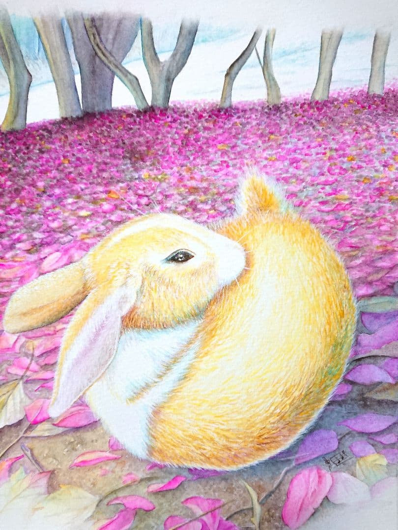 動物画、ペット画(本格水彩画)