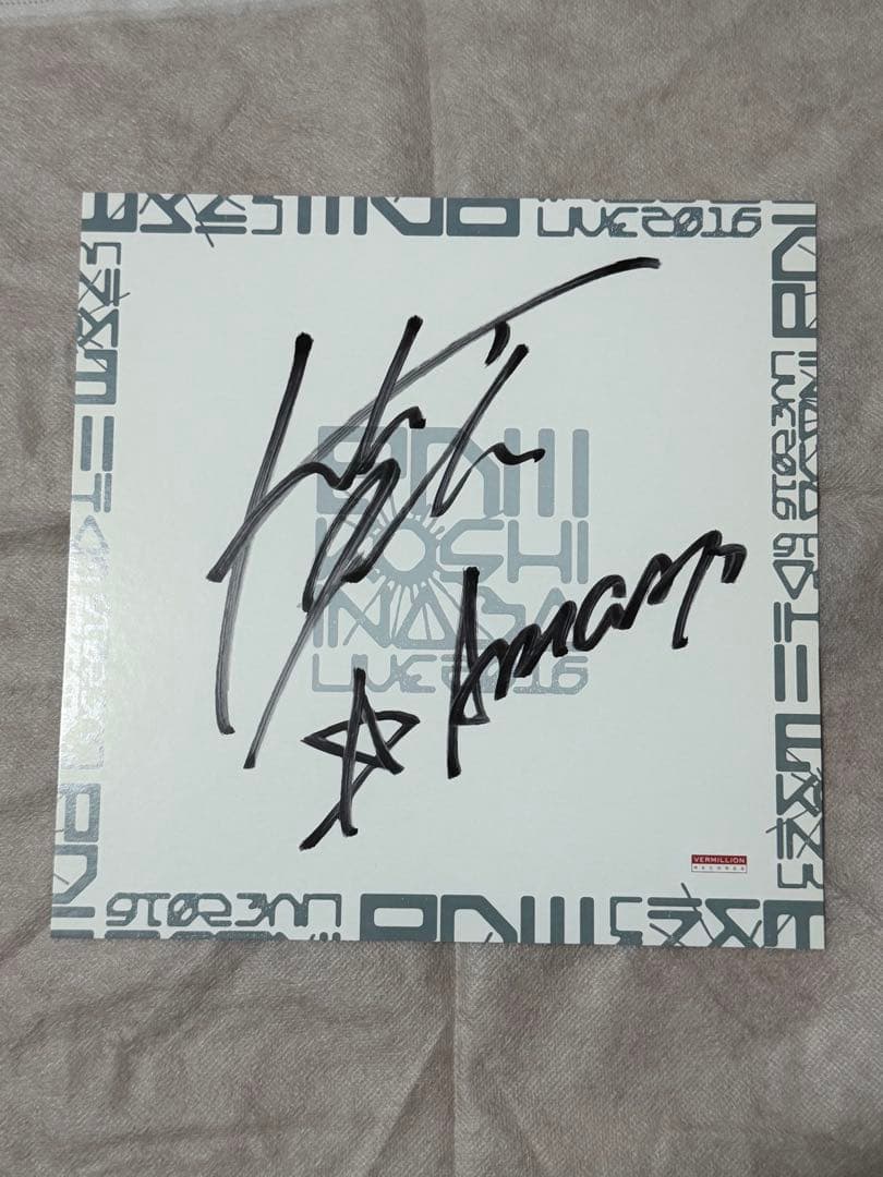 稲葉浩志 LIVE 2016 enⅢ サイン色紙