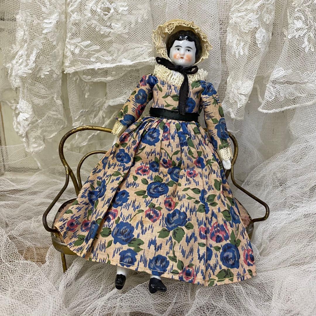 ドイツアンティーク チャイナヘッドドール 18cm