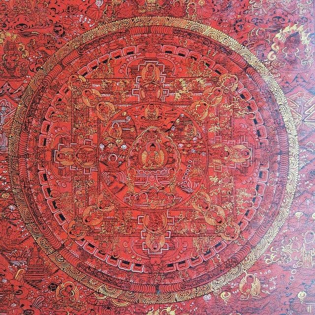 釈迦牟尼佛曼荼羅　弐　マンダラ　：　タンカ　仏画（額縁なし）