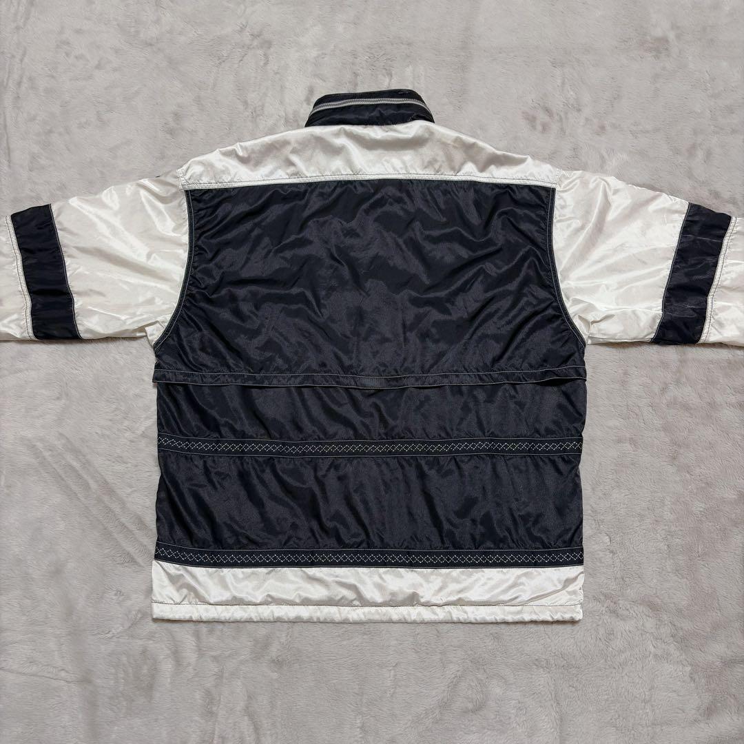 アシックス 90’s 上下 ウインドブレーカー セットアップ 光沢 白　ジャージ