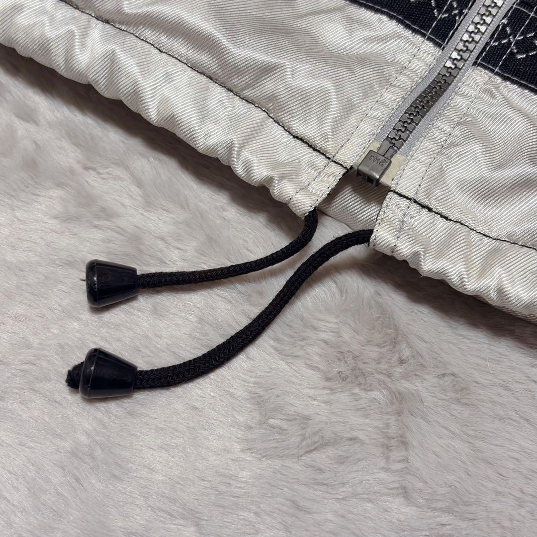 アシックス 90’s 上下 ウインドブレーカー セットアップ 光沢 白　ジャージ