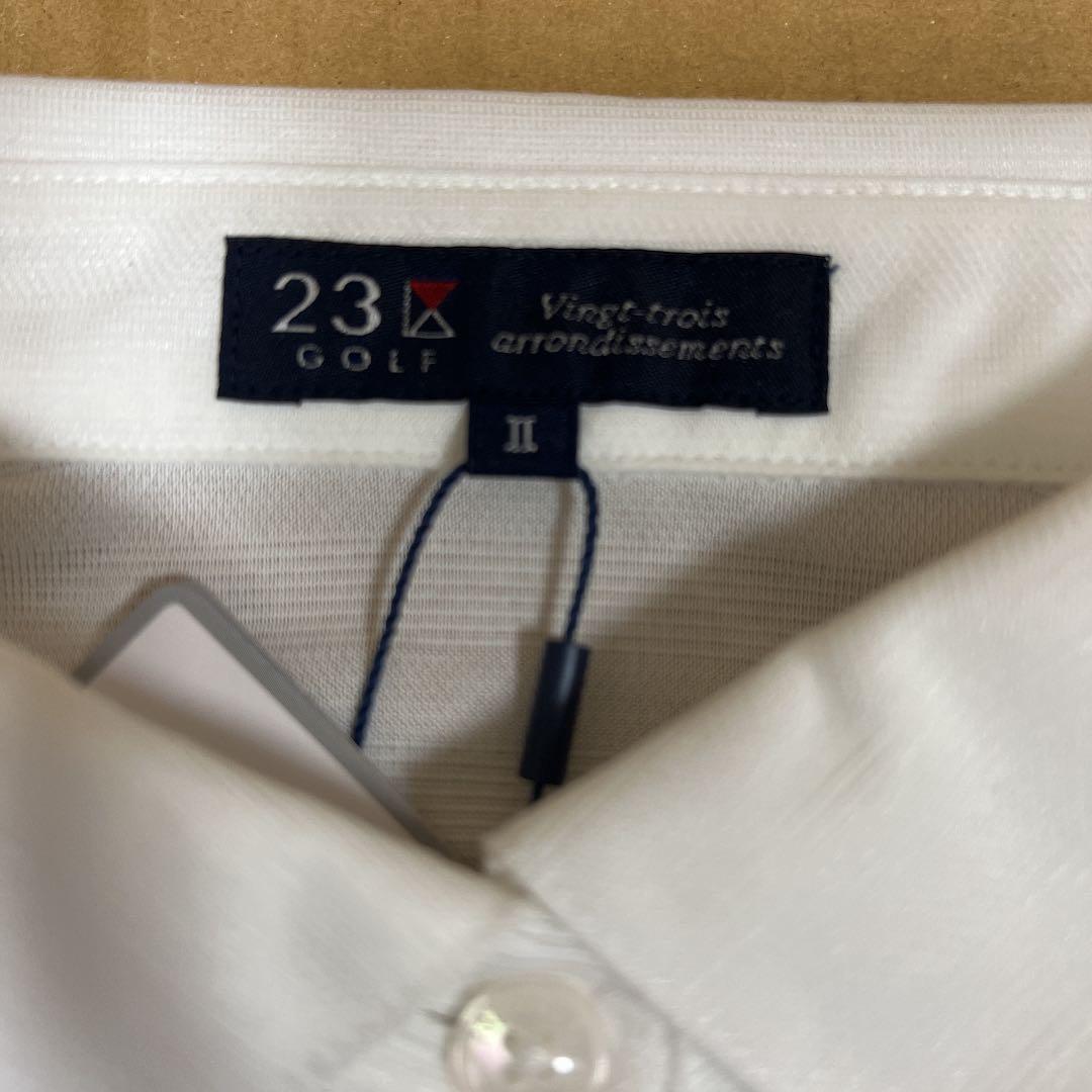 23区　ゴルフ　ポロシャツ　白　ホワイト　M〜L レディース