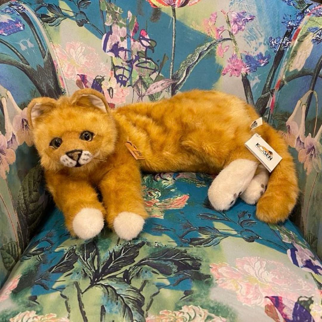 KOSEN ケーセン 寝そべり猫 GINGER CAT,LYING 50cm