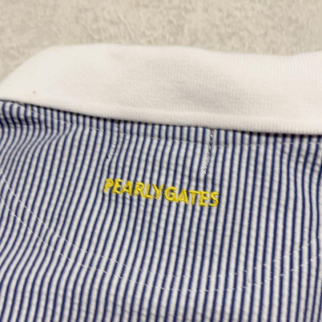 新品　近年　パーリーゲイツ　ストレッチ　サッカー　ストライプ ポロワンピース