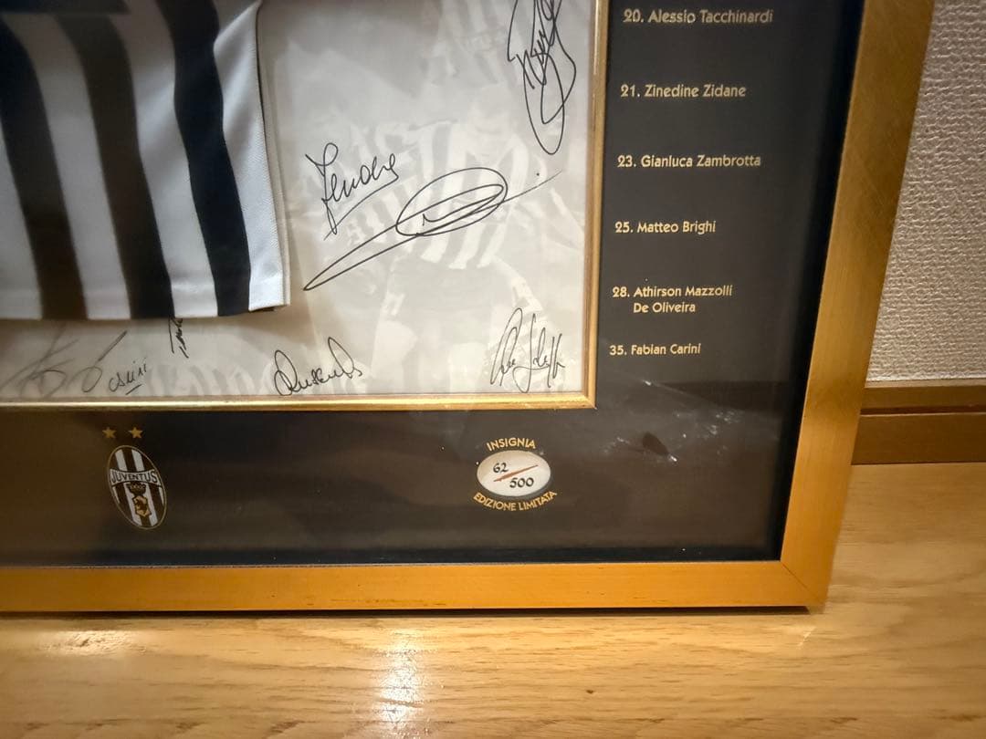 激レア ユベントス サイン ユニホーム ジダン デルピエロ サインユニホーム