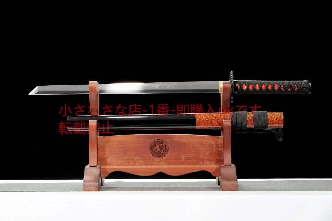 20寸T 10焼刃大V唐刀『紅玉麒麟』刀装具　日本刀　模造刀 居合刀 肋差