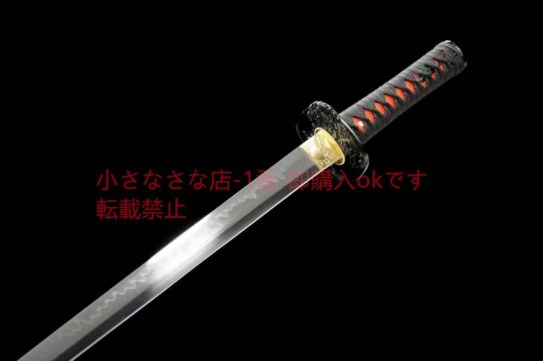 20寸T 10焼刃大V唐刀『紅玉麒麟』刀装具　日本刀　模造刀 居合刀 肋差