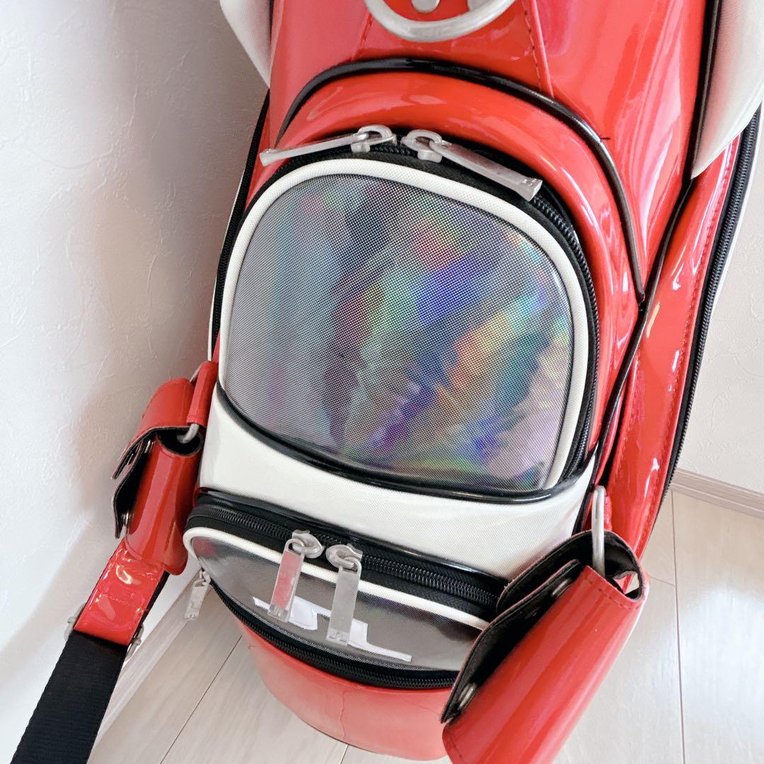 極美品 J.LINDEBERG ジェイリンドバーグ キャディバッグ 赤