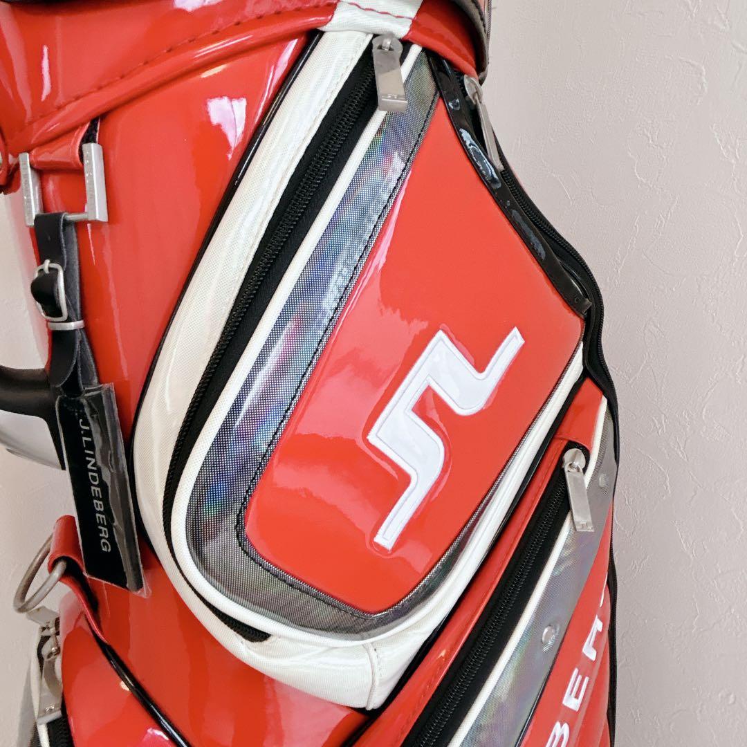 極美品 J.LINDEBERG ジェイリンドバーグ キャディバッグ 赤