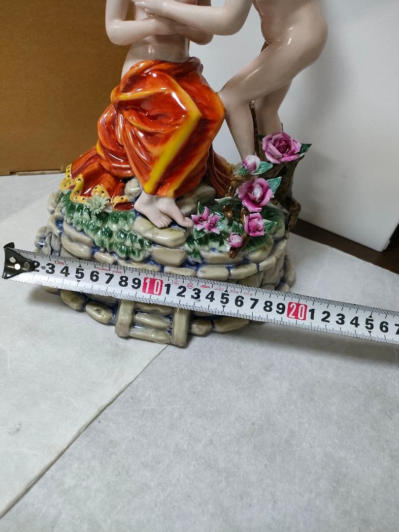 D*t様 マイセンMeissen　 フィギュリン　 天使と女性　 陶器人形　 置