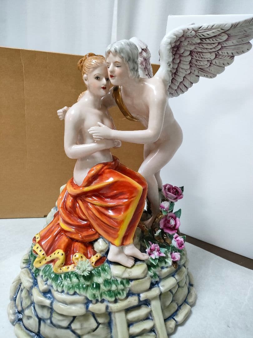 D*t様 マイセンMeissen　 フィギュリン　 天使と女性　 陶器人形　 置