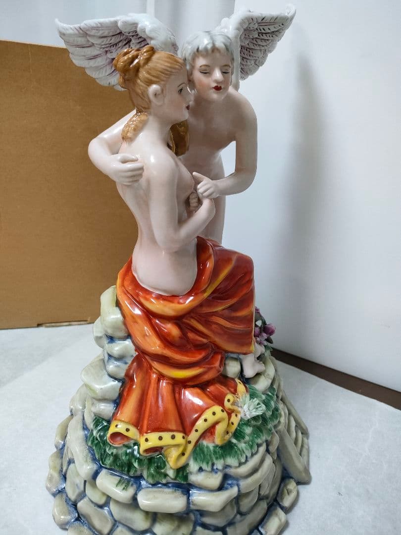 D*t様 マイセンMeissen　 フィギュリン　 天使と女性　 陶器人形　 置