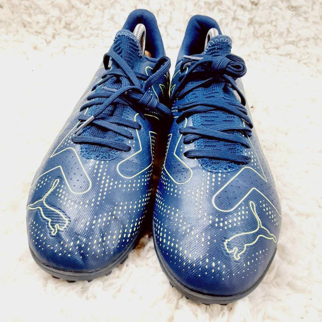 美品 27㎝◎PUMA プーマ サッカートレーニングシューズ ネイビー ライム