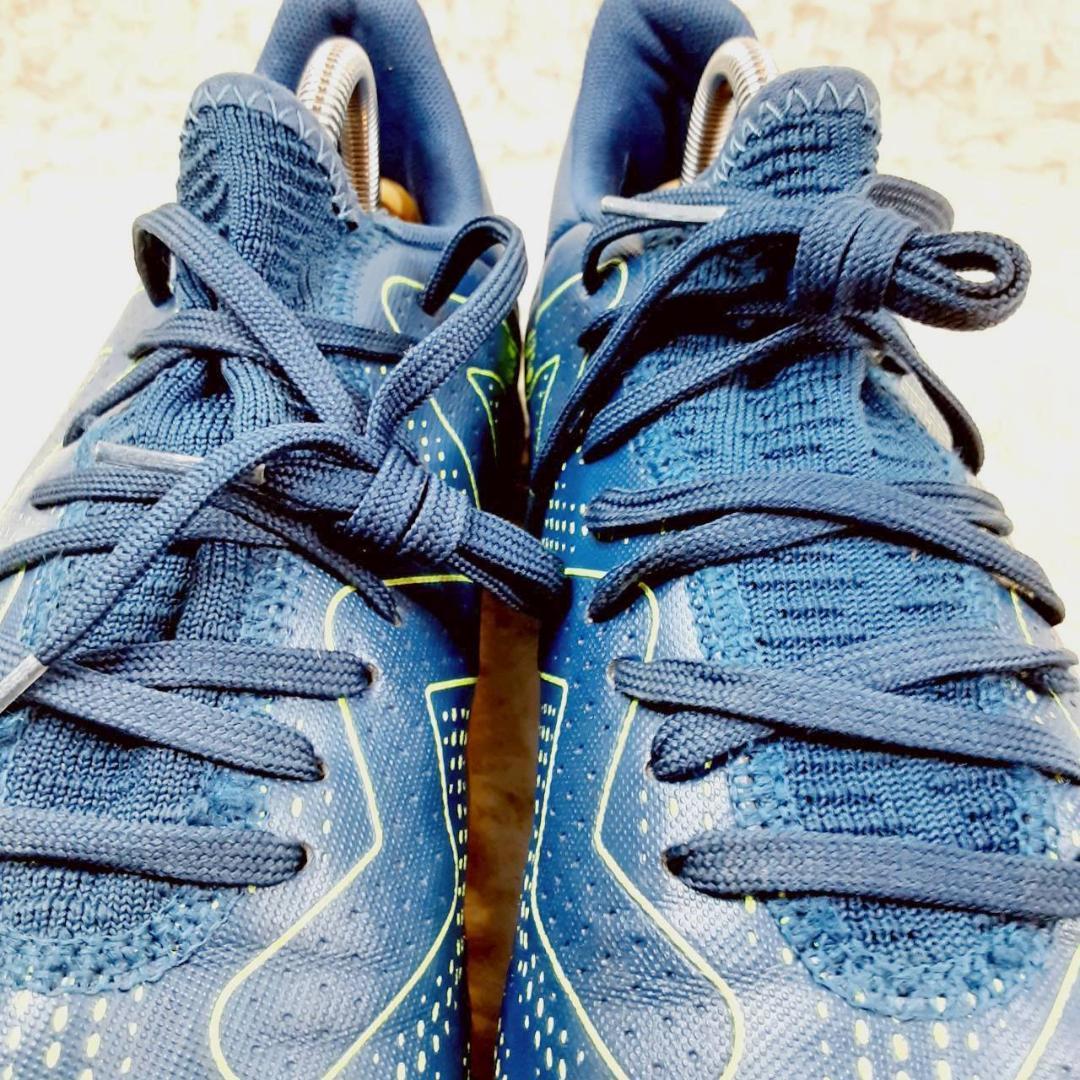 美品 27㎝◎PUMA プーマ サッカートレーニングシューズ ネイビー ライム