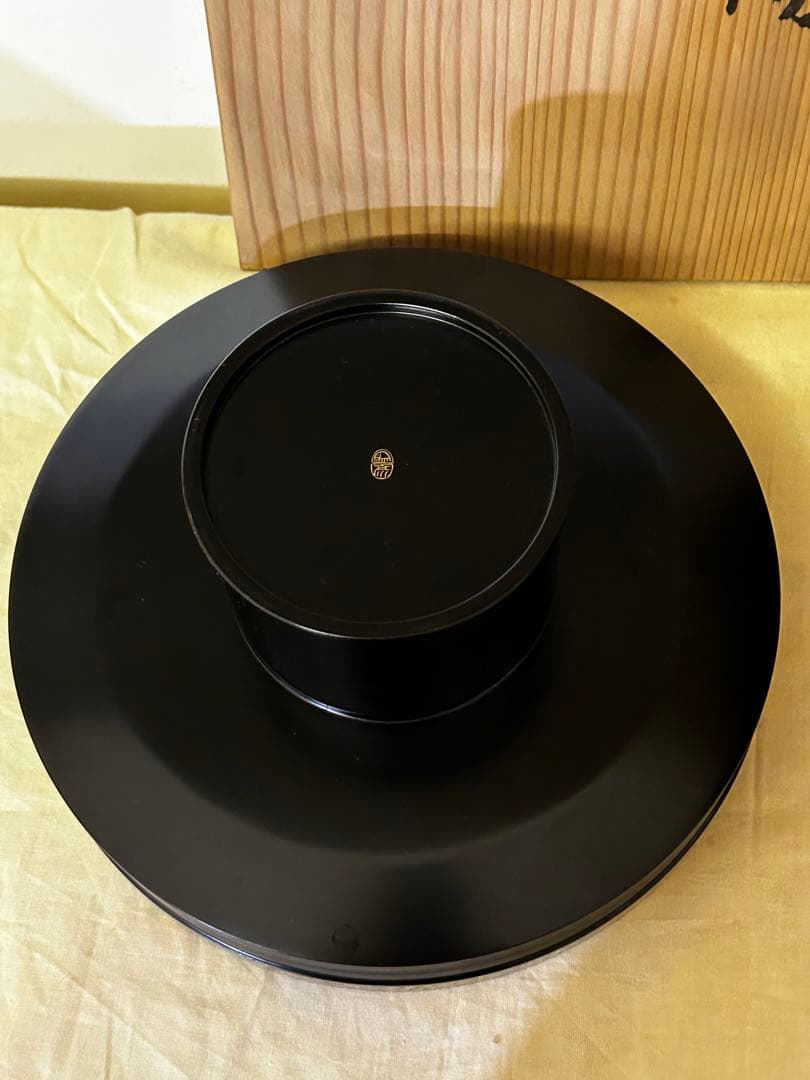 京都　平安 象彦「春陽」 高坏干菓子盆 菓子器 漆器