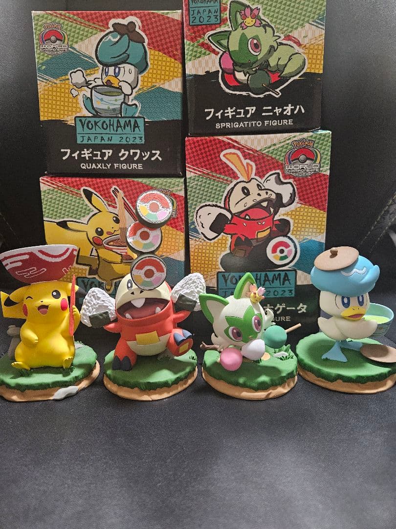 ポケモンWCS2023限定 ピカチュウ・ホゲータ・ニャオハ・クワッス フィギュア