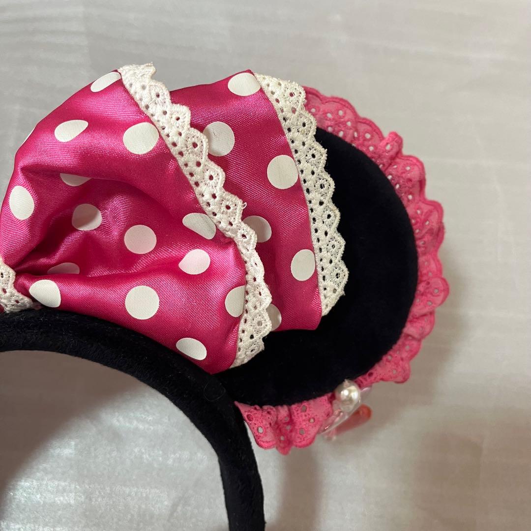 ディズニー イヤリングカチューシャ ミニー ピンク