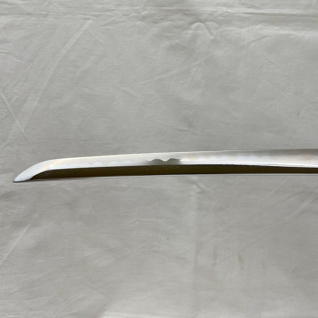 【模造刀】太刀 鉄鍔 鷹 松 縁起 図 全長99.0センチ 日本刀 刀剣 黒鞘