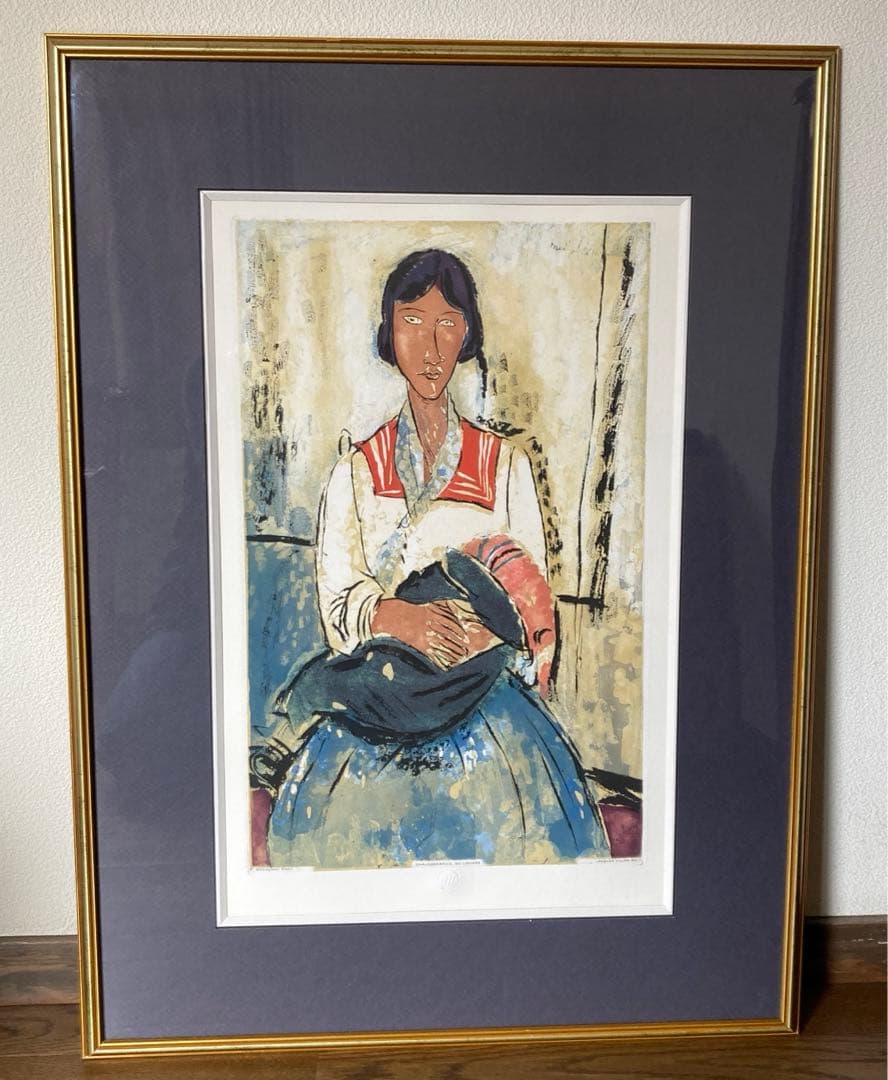 モディリアーニ　リトグラフ　GYPSY WOMAN WITH A BABY