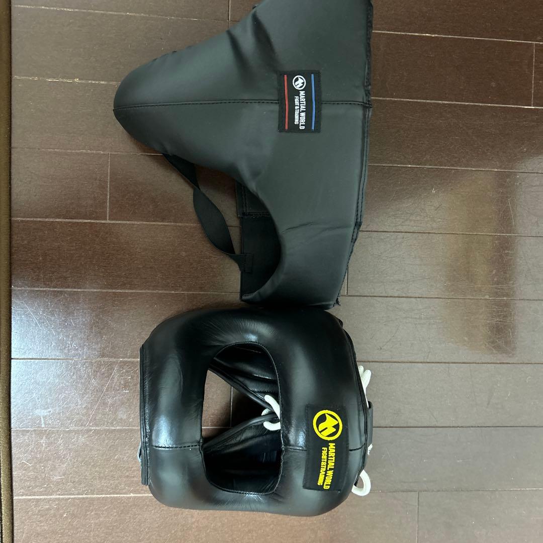 MARTIAL WORLD ヘッドギア 、ファールカップ黒